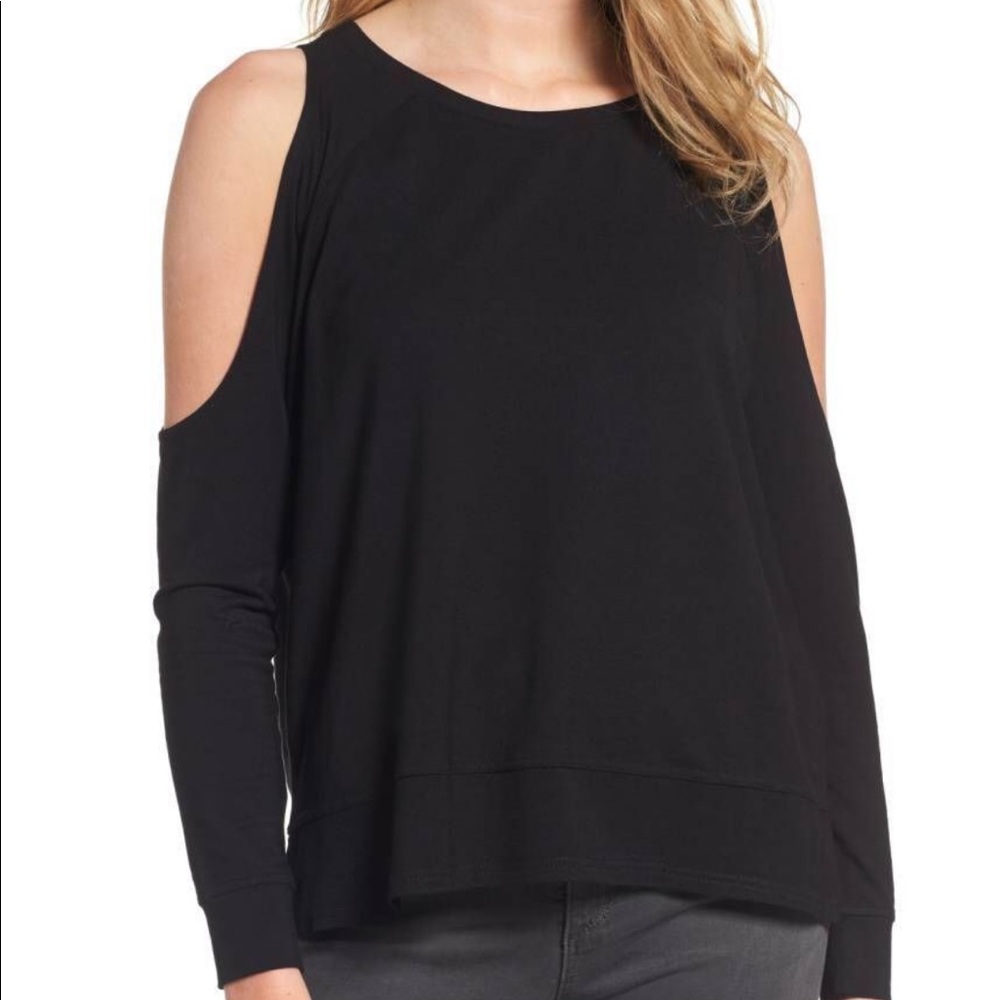 Cupcakes & Cashmere LS Cold Shoulder Top - Size S